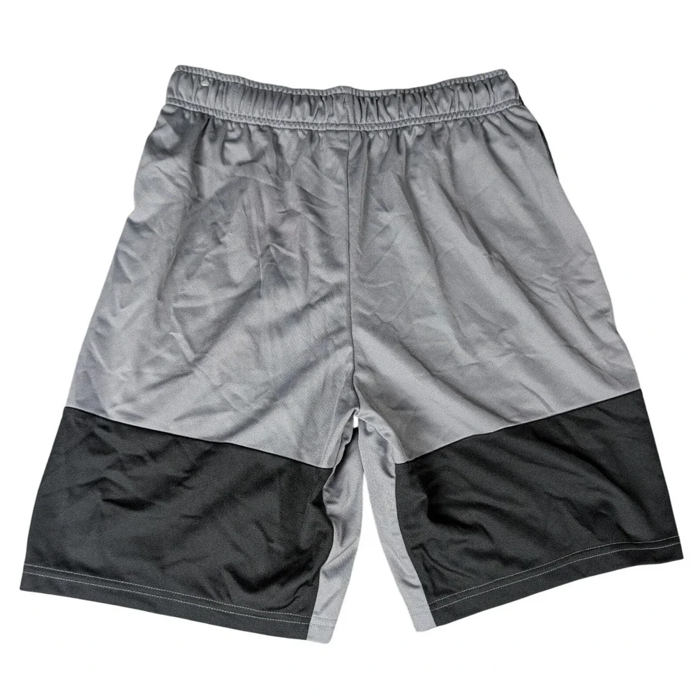 Nike Mens Basketball Shorts Grey Black Mesh Athletic Gym Training 5543